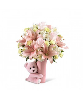 The FTD Baby Girl Big Hug Bouquet The FTD Baby Girl Big Hug Bouquet